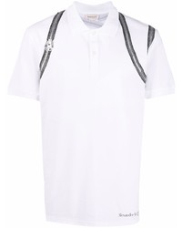 Polo imprimé blanc Alexander McQueen