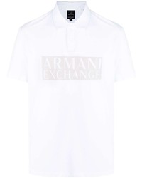 Polo imprimé blanc Armani Exchange