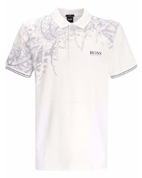 Polo imprimé blanc BOSS