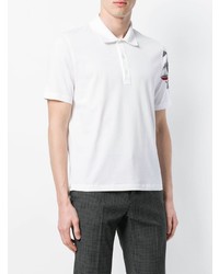 Polo imprimé blanc Moncler