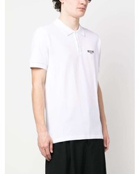 Polo imprimé blanc Moschino