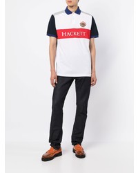 Polo imprimé blanc Hackett