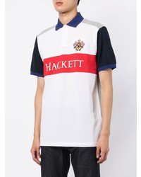 Polo imprimé blanc Hackett