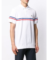 Polo imprimé blanc Lacoste