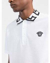 Polo imprimé blanc Versace