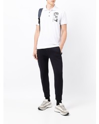 Polo imprimé blanc Ea7 Emporio Armani