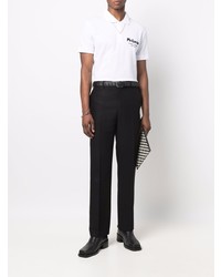 Polo imprimé blanc Alexander McQueen