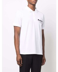 Polo imprimé blanc Alexander McQueen