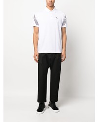 Polo imprimé blanc Ea7 Emporio Armani