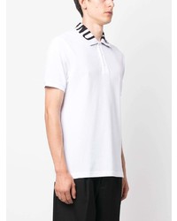 Polo imprimé blanc Moschino