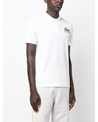 Polo imprimé blanc Lacoste