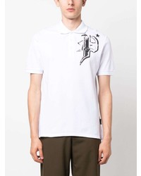 Polo imprimé blanc Philipp Plein