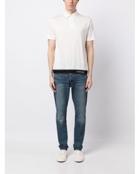 Polo imprimé blanc Emporio Armani