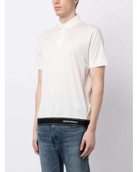 Polo imprimé blanc Emporio Armani