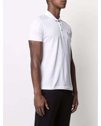 Polo imprimé blanc Ea7 Emporio Armani