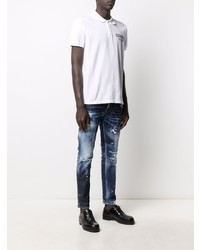 Polo imprimé blanc DSQUARED2