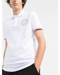 Polo imprimé blanc VERSACE JEANS COUTURE