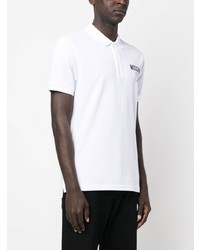 Polo imprimé blanc Moschino