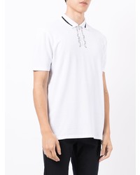 Polo imprimé blanc BOSS