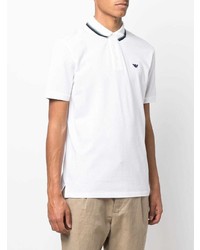 Polo imprimé blanc Emporio Armani