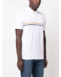 Polo imprimé blanc BOSS