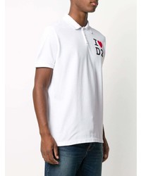 Polo imprimé blanc DSQUARED2