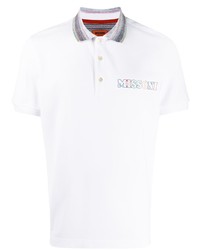 Polo imprimé blanc Missoni