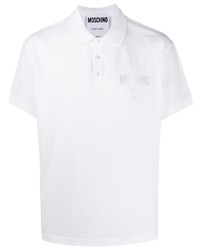 Polo imprimé blanc Moschino