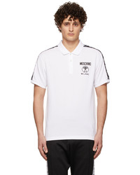 Polo imprimé blanc Moschino