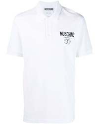 Polo imprimé blanc Moschino