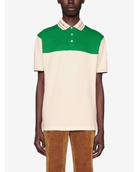 Polo imprimé blanc Gucci