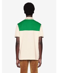 Polo imprimé blanc Gucci