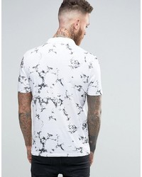 Polo imprimé blanc Asos