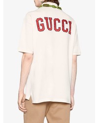 Polo imprimé blanc Gucci