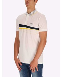 Polo imprimé blanc BOSS