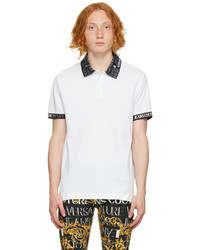 Polo imprimé blanc VERSACE JEANS COUTURE