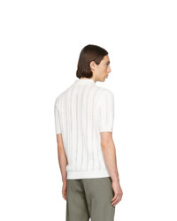 Polo imprimé blanc Maison Margiela