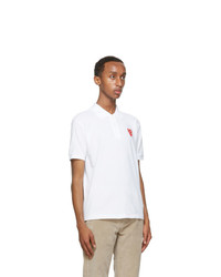 Polo imprimé blanc Comme Des Garcons Play