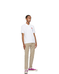 Polo imprimé blanc Comme Des Garcons Play