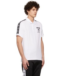 Polo imprimé blanc Moschino