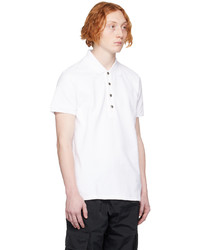 Polo imprimé blanc Balmain