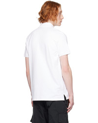 Polo imprimé blanc Balmain