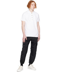 Polo imprimé blanc Balmain