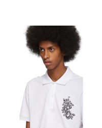 Polo imprimé blanc Alexander McQueen