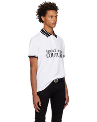 Polo imprimé blanc VERSACE JEANS COUTURE