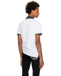 Polo imprimé blanc VERSACE JEANS COUTURE