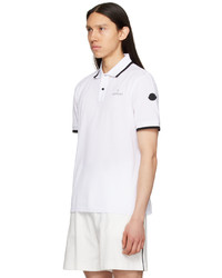 Polo imprimé blanc Moncler