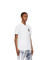 Polo imprimé blanc Alexander McQueen