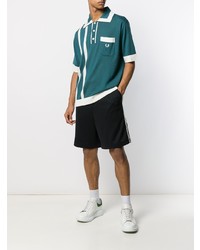 Polo imprimé bleu canard Fred Perry