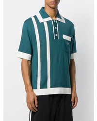 Polo imprimé bleu canard Fred Perry